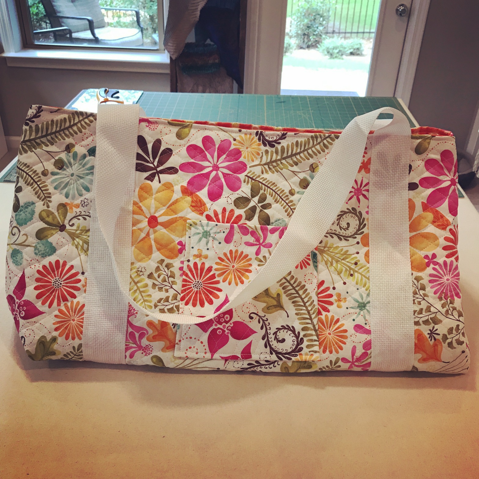 Big Duffle Bag using Pre Quilted Kate Spain fabric